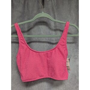 bar III size M womens pink bikini top (110)